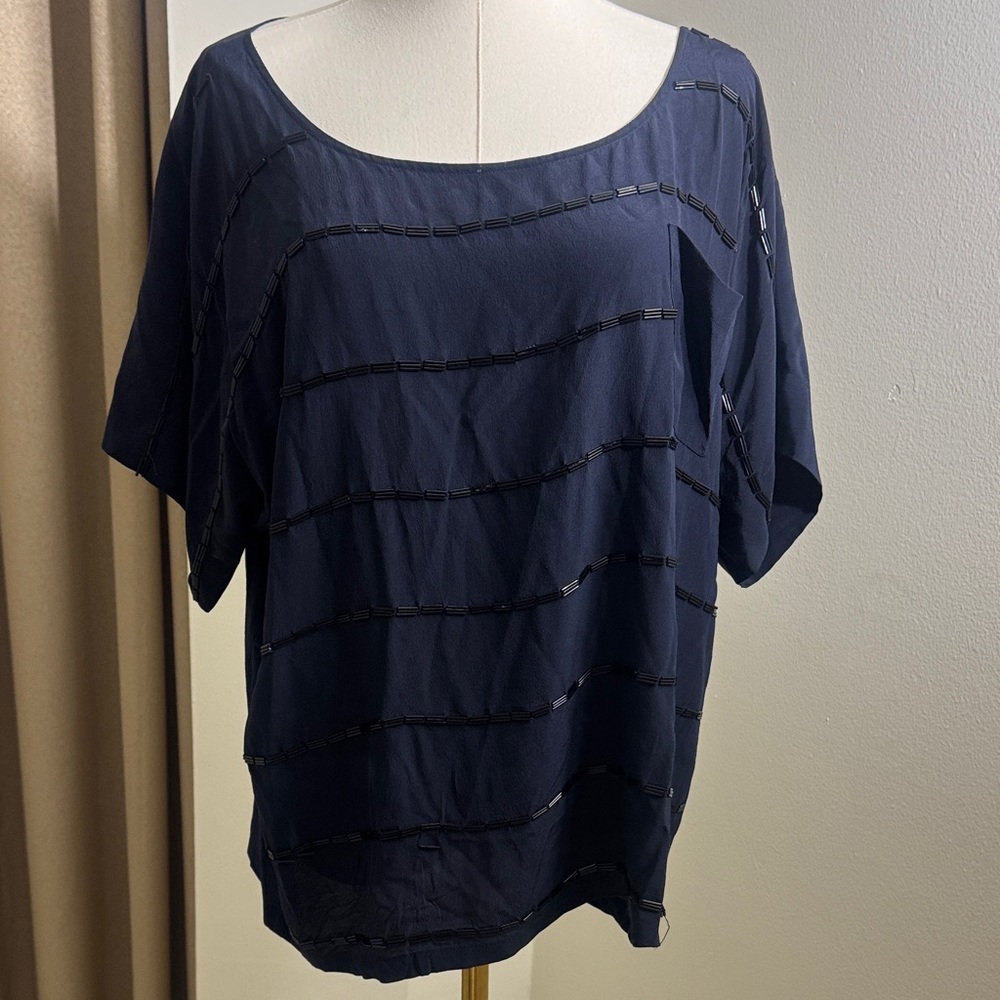Chic Navy Women's Blouse